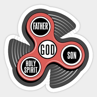 Fidget Spinner Holy Trinity Christian T-shirt Sticker